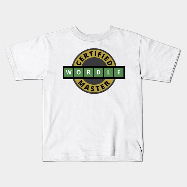 Certified Wordle Master - Wordle Kids T-Shirt by tatzkirosales-shirt-store